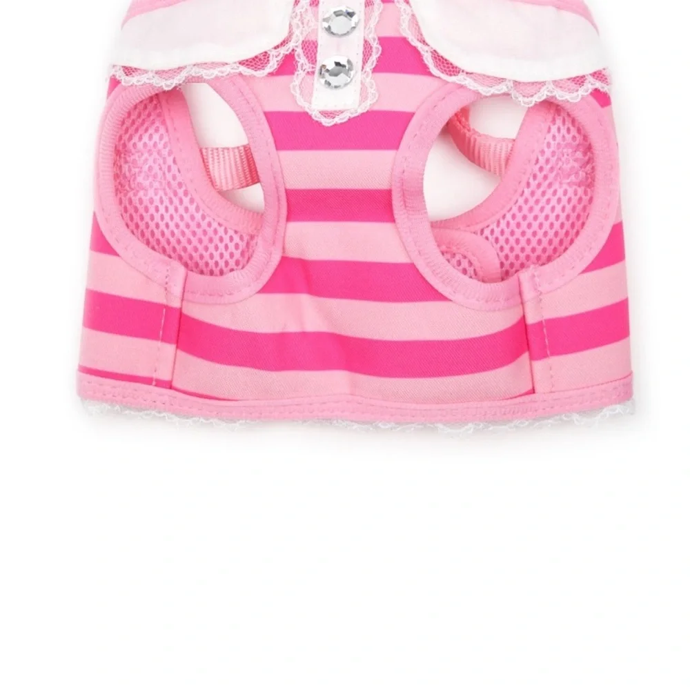 NWT Vibrant Life Harness Dog Pink Striped Size Small  (up to 15 pounds) - Picture 4 of 6